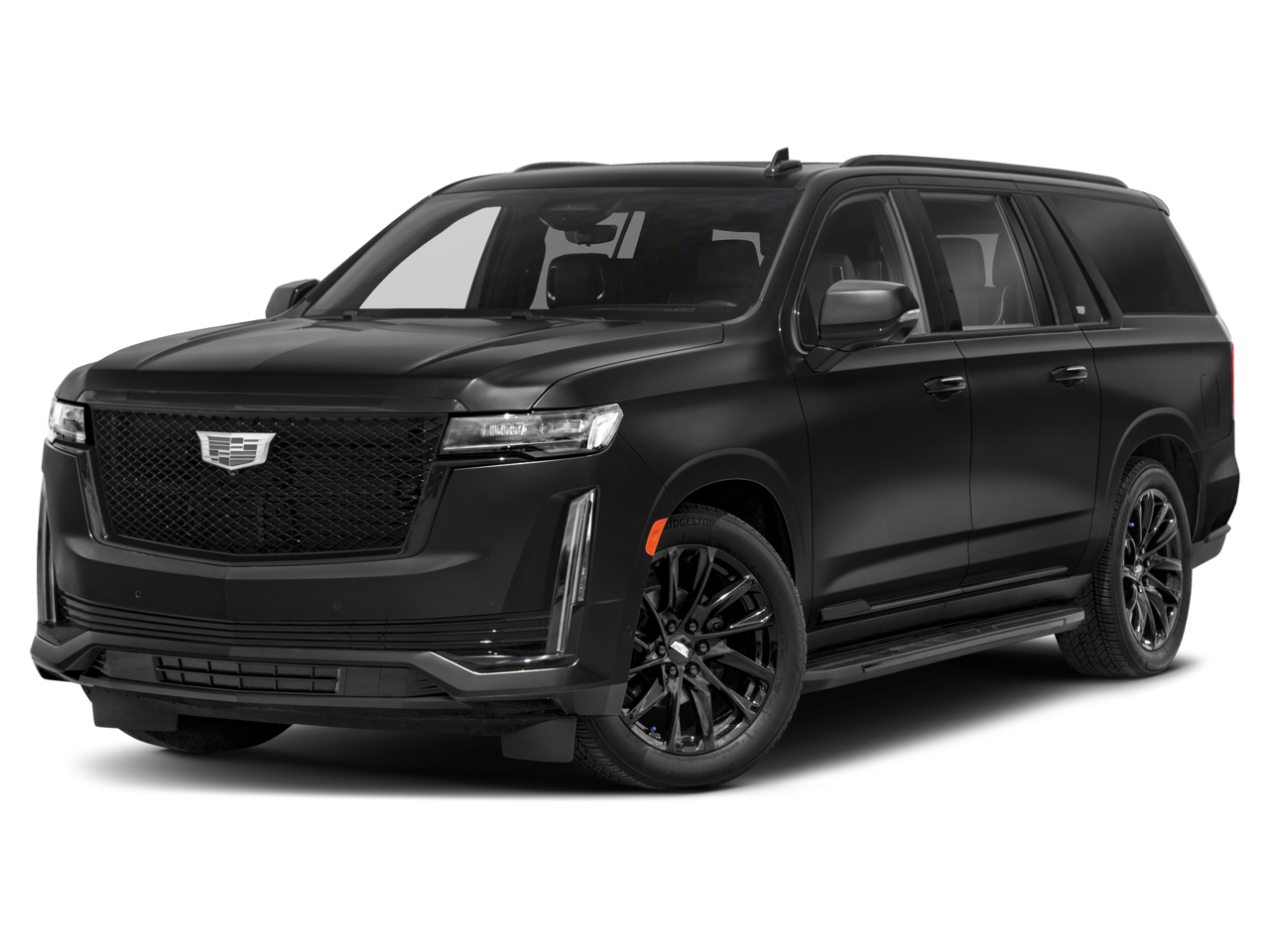 2024 Cadillac Escalade ESV Sport in Black Raven — front three-quarter view
