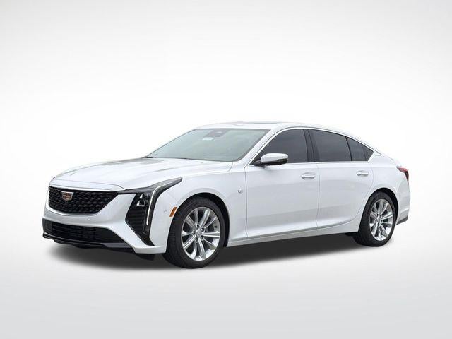 2026 Cadillac CT5 Premium Luxury in Summit White — front three-quarter view