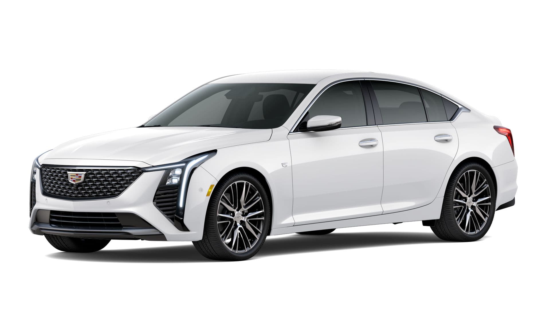 2026 Cadillac CT5 Premium Luxury in Vibrant White Tricoat — front three-quarter view