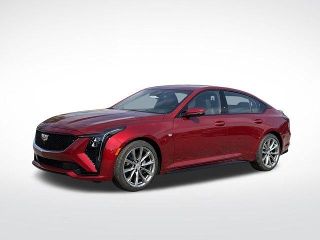 2026 Cadillac CT5 Sport in Radiant Red Tintcoat — front three-quarter view