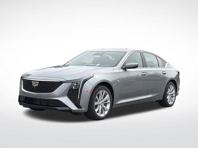 2026 Cadillac CT5 Premium Luxury in Argent Silver Metallic — front three-quarter view