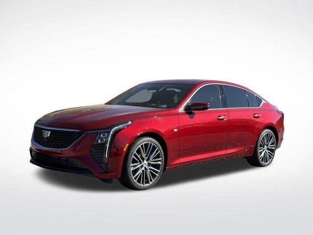 2026 Cadillac CT5 Premium Luxury in Radiant Red Tintcoat — front three-quarter view