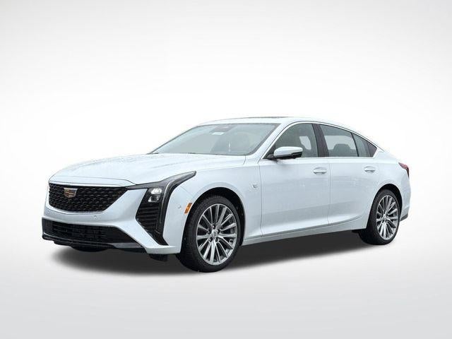 2026 Cadillac CT5 Premium Luxury in Vibrant White Tricoat — front three-quarter view