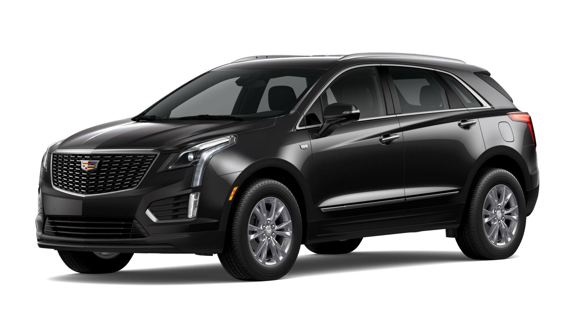 2026 Cadillac XT5 Luxury in Stellar Black Metallic — front three-quarter view