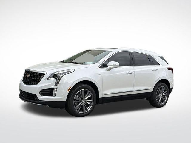 2026 Cadillac XT5 Premium Luxury in Crystal White Tricoat — front three-quarter view