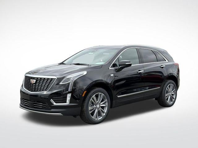 2026 Cadillac XT5 Premium Luxury in Stellar Black Metallic — front three-quarter view