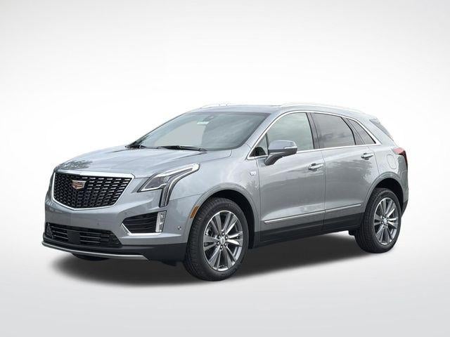 2026 Cadillac XT5 Premium Luxury in Argent Silver Metallic — front three-quarter view