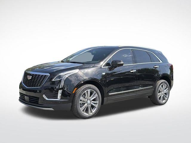 2026 Cadillac XT5 Premium Luxury in Stellar Black Metallic — front three-quarter view
