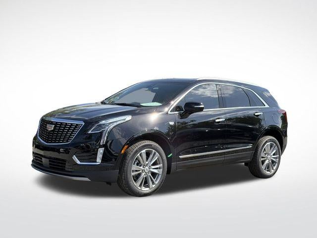 2026 Cadillac XT5 Premium Luxury in Stellar Black Metallic — front three-quarter view