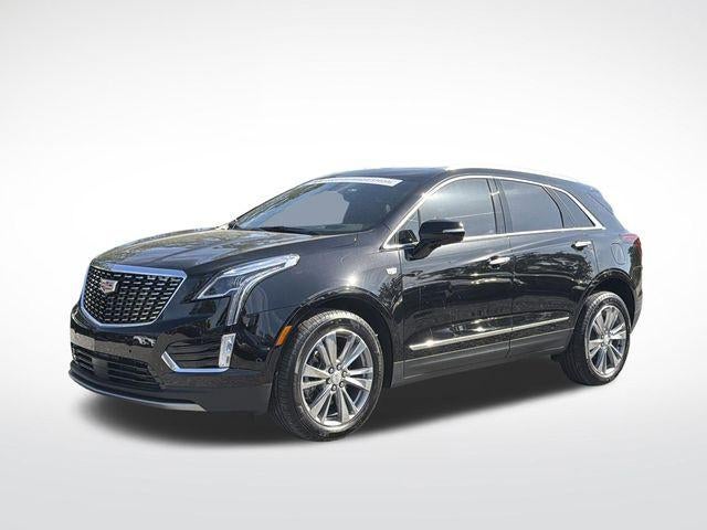 2026 Cadillac XT5 Premium Luxury in Stellar Black Metallic — front three-quarter view