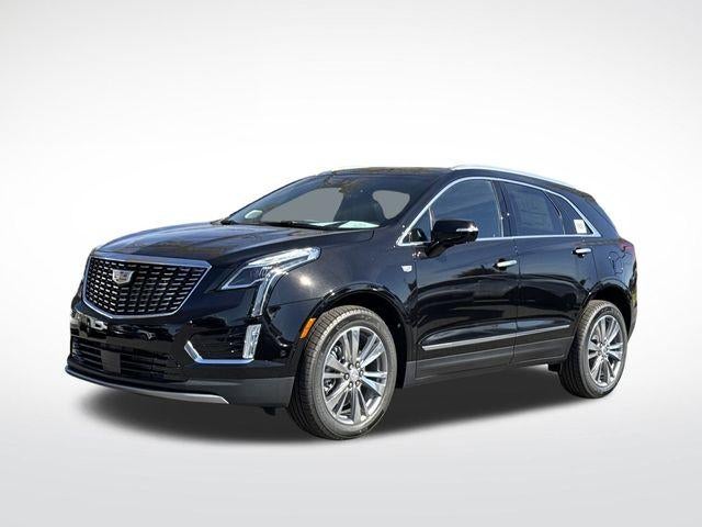 2026 Cadillac XT5 Premium Luxury in Stellar Black Metallic — front three-quarter view
