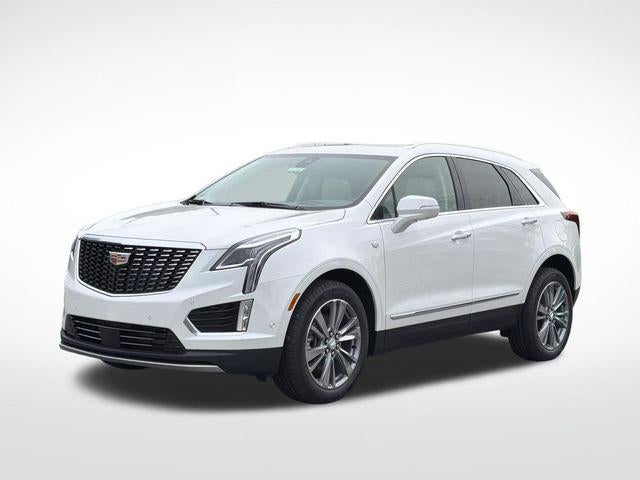 2026 Cadillac XT5 Premium Luxury in Crystal White Tricoat — front three-quarter view