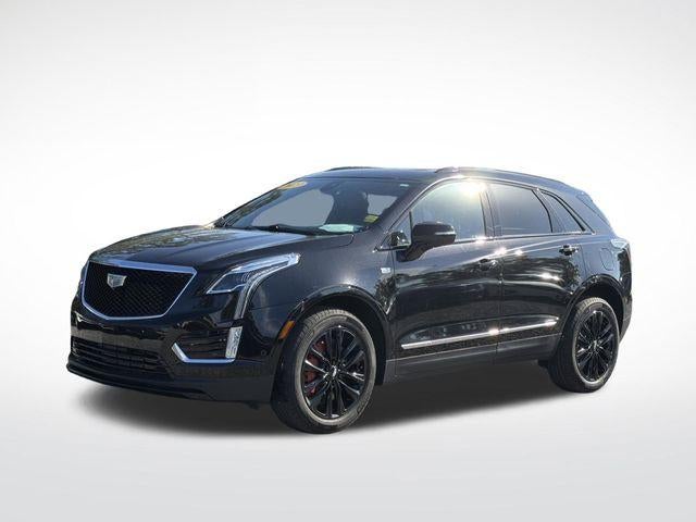 2023 Cadillac XT5 Sport in Stellar Black Metallic — front three-quarter view