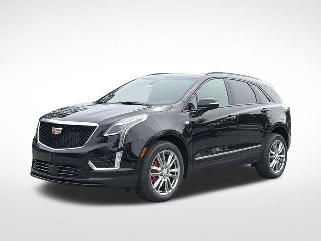 2026 Cadillac XT5 Sport in Stellar Black Metallic — front three-quarter view