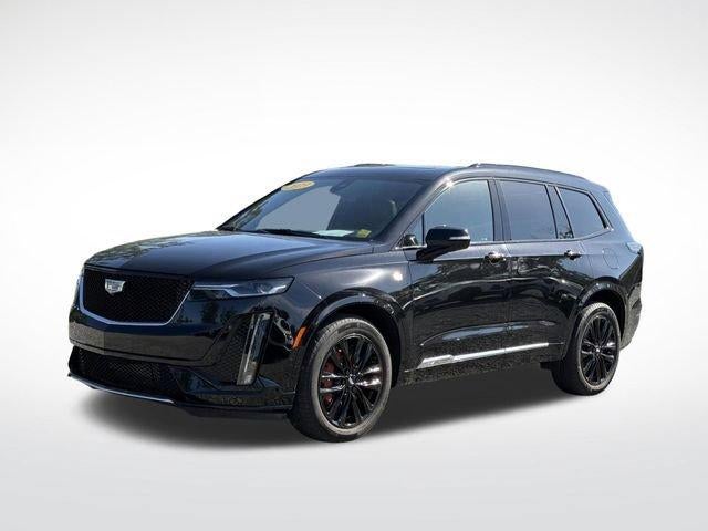 2023 Cadillac XT6 Sport in Stellar Black Metallic — front three-quarter view