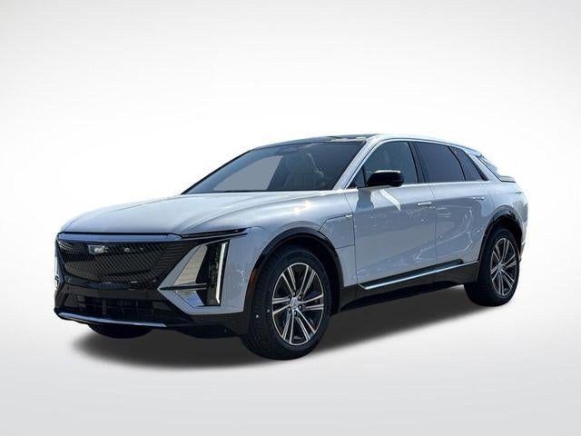 2026 Cadillac LYRIQ Luxury in Vibrant White Tricoat — front three-quarter view