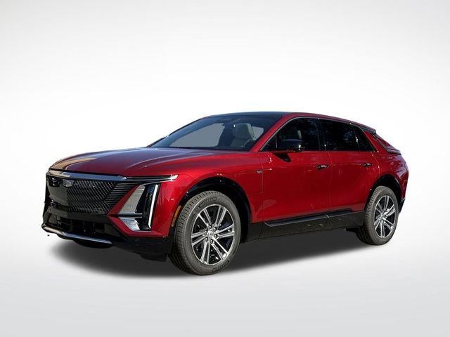 2026 Cadillac LYRIQ Luxury in Radiant Red Tintcoat — front three-quarter view