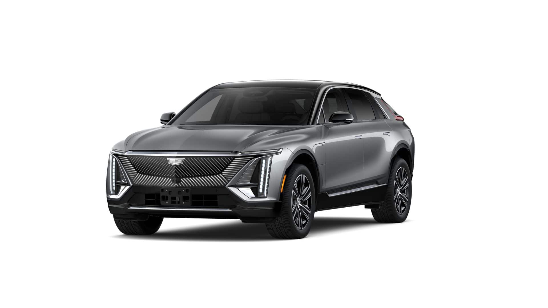 2026 Cadillac LYRIQ Luxury in Argent Silver Metallic — front three-quarter view