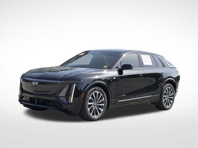 2024 Cadillac LYRIQ Sport 1 in Stellar Black Metallic — front three-quarter view