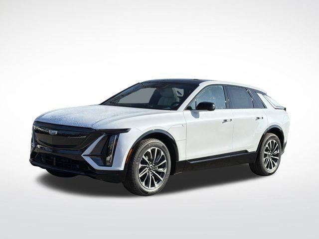 2026 Cadillac LYRIQ Sport in Vibrant White Tricoat — front three-quarter view