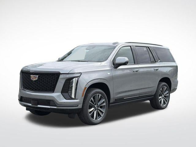 2026 Cadillac Escalade Sport in Argent Silver Metallic — front three-quarter view