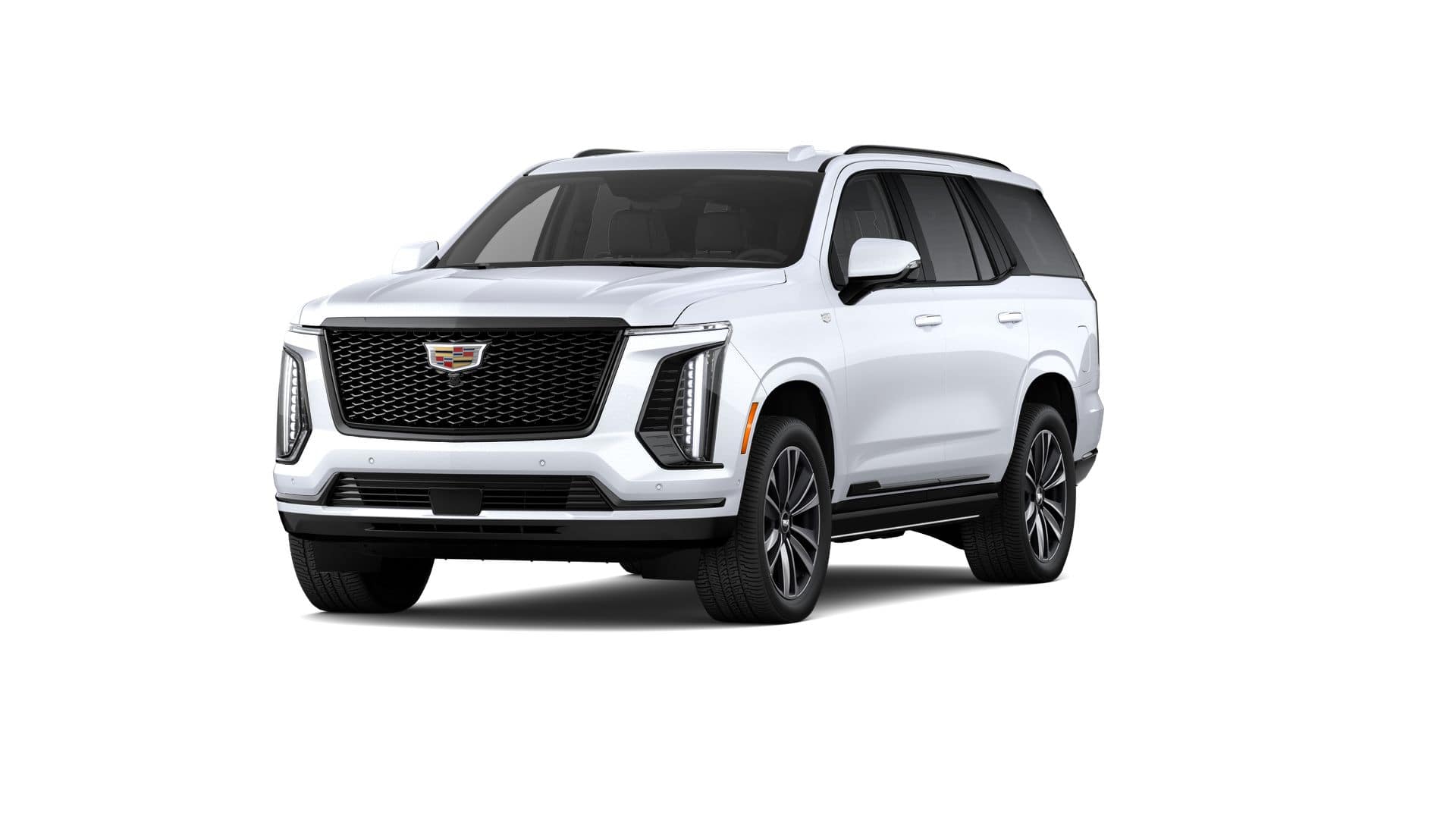 2026 Cadillac Escalade Sport in Vibrant White Tricoat — front three-quarter view