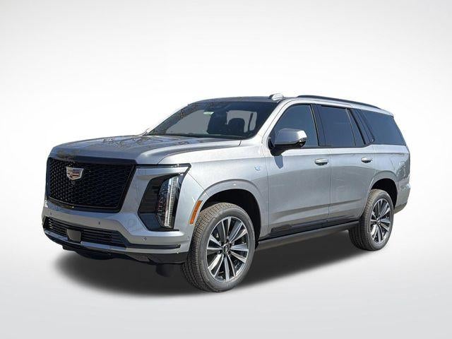 2026 Cadillac Escalade Sport in Argent Silver Metallic — front three-quarter view