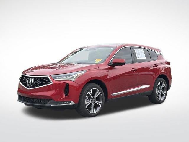 2022 Acura RDX w/Advance Package in Red — front three-quarter view
